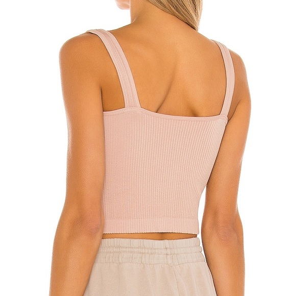 Free People Solid Rib Brami in Almond - Picture 2 of 5